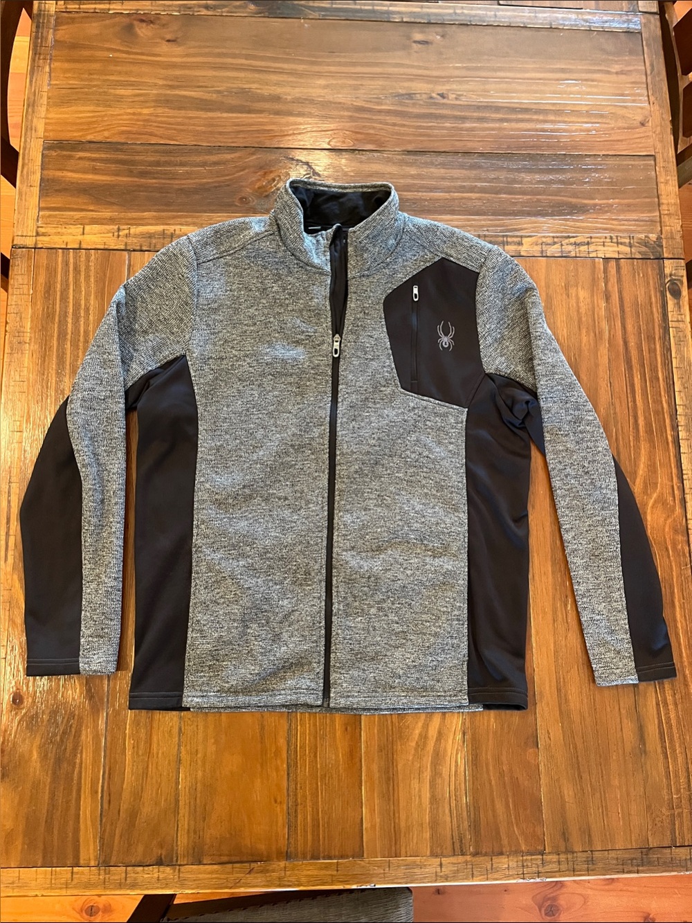 Spyder Men's Gray and Black Lightweight Softshell Jacket Sz XL - Like New